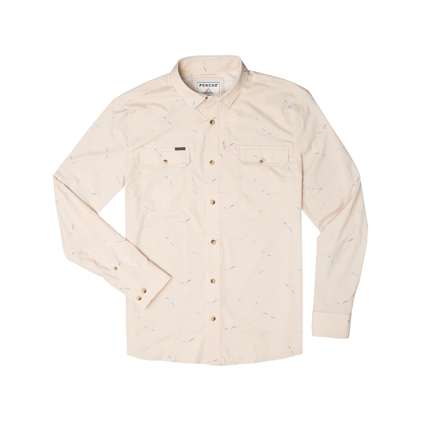 Tan Seagull Print